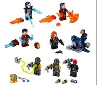 Lego 76166 Marvel Avengers Tower Battle 淨人仔 連 配件 無限手套連2粒寶石 飛行器