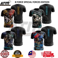 Sublimation Printed Microfiber Round neck Short Sleeve Tactical T-Shirt Paskal Paskau Cqb Baju