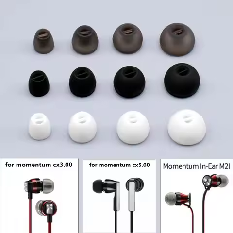 Silicone Ear Tips for Sennheiser cx5.00 cx6.00 CX7.00BT 3.00,Non-slip Replacement Ear Buds for Momen