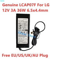 Genuine 12V 3A 36W LCAP07F AC Adapter For LG LCD LED MONITOR SCREEN W1943SE W1943SV W2284FT E2250V E