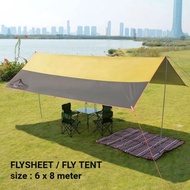 THE JAZZ 6x8 Meter Big Flysheet Big Tarps Big Canopy Ideal for Camping or Multipurpose Usage Tent