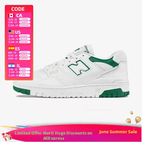 New Balance NB 550: Stylish, Comfortable, Low-Top Retro Skate Shoes for Men and Women in White and G