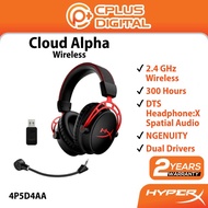 HyperX Cloud Alpha Gaming Headset 2.4 GHz Wireless Dual Drivers NGENUITY DTS Headphone:X Spatial Audio Detachable Mic