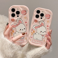 SOFTCASE SILICON CASING MELTING CLEAR SHOCKPROOF PINK BUNNY FOR OPPO A98 A1K A3S A5S A12 A15 A16 A16