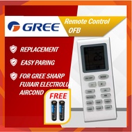 Gree Aircond Remote KT-GR01 OFB Alat Kawalan Jauh Penghawa Dingin Sharp Fujiaire Sanyo Electrolux Pensonic