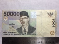 Uang Kuno Koleksi 1999 WR Soepratman 50ribu Rupiah Vintage Money
