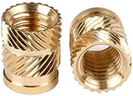 in-saiL M4x8.1mm, OD6.31mm/C3604 Threaded Insert for Plastic Embed Parts Heat Staking Brass 100pcs/l