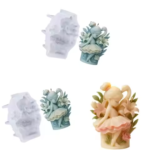 Silicone Mould Ballet Cygnus Girl for Candle Soap Chocolate Craft