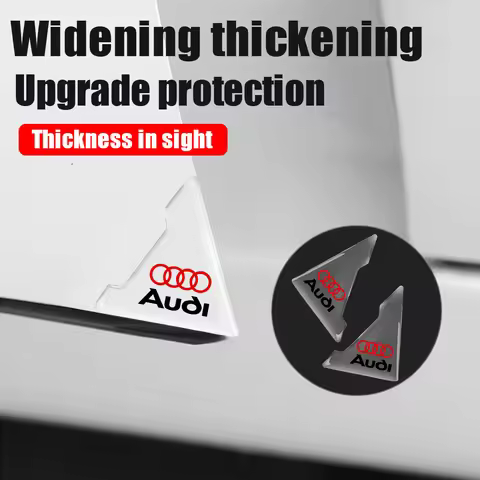 2/4Pcs Transparent Car Door Corner Cover Anti-Scratch Protection Stickers Center Cover For Audi Slin