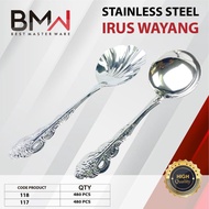 Buffet serving spoon spoon service stainless steel buffet side dish spoon/ with wayang shell model