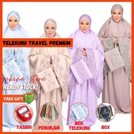 Telekung Travel Cotton &amp; Beg Bag / Kain Telekung Solat Sembahyang Travel Premium Dewasa Cotton Sulam / Prayer Dress