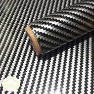 [0.3m x 1.2m size] Carbon decal for car, phone...laptop, 5D glossy black carbon decal 1.2m size.