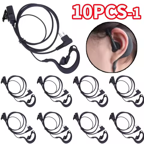 1m Air Tube Earpiece Headset for Walkie Talkie 2-Pin Earpiece Headset Mic Portable for Motorola CB R
