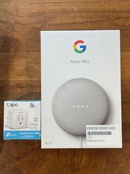 全新未拆封Google nest mini 粉碳白（付智慧插座）