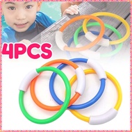 4pcs Children's Swimming TrainingRing Diving Toys Underwater Diving Ring Toys for Children's Swimmin