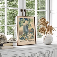 Kanagawa Wave Ukiyo-E Katsushika Hokusai พิมพ์ลายผ้าใบสไตล์เรโทรศิลปะบนผนังญี่ปุ่นภาพสีน้ำมันตกแต่งห