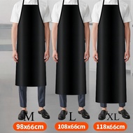 PU Leather Apron Waterproof Oil-Proof Kitchen Apron Lengthened Chef Butcher Work Apron Gardeners Apr