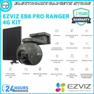 Ezviz EB8 Pro Ranger Kit 4G 4K 8MP Pan & Tilt GPS Two Way Talk Battery Powered WiFi Outdoor Security