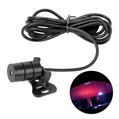 Red Starry Sky Ceiling For Car USB Light LED Strip Decorative Interior Ambient Lamp Projector Carava