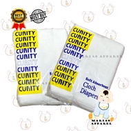 12pcs BABY ESSENTIALS CURITY PLAIN WHITE/ BIAS CLOTH DIAPER LAMPIN 100% COTTON