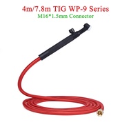 4M/13ft 7.8M/25.6ft WP9F 9FV TIG Welding Torch Soft Hose Cable Wires M16*1.5mm