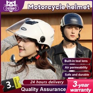 SPORT Half Helmet Motor Double Lens Topi Keledar Motor Helmet Motorcycle Helmet Open Face Helmet Motor Murah Malaysia