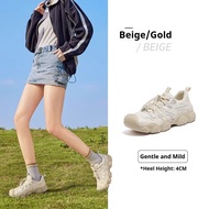 รองเท้าปีนเขาหนาและทนทานของผู้หญิง CAMEL CROWN รองเท้าผ้าใบเดินป่ากลางแจ้งพื้นหนาทันสมัยรองเท้าใส่เด