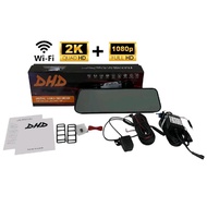 DHD DV-328R Dashcam 9.6 inch DVR Rearview Mirror 2k + 1080p Touch Screen WIFI