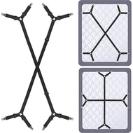 2pcs/1pc Adjustable Bed Sheet Belt Bed Sheet Fixing Belt Strap Elastic Fastener Clip
