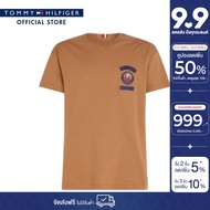 Tommy Hilfiger เสื้อยืดผู้ชาย รุ่น MW0MW32588 GWJ - สีน้ำตาล