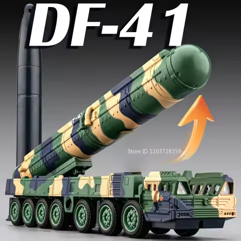 1:50 DF-41 DF-5B JL-2 Missile Launch Vehicle Model Toys Metal Diecast Sound Light Slide Forward Mili