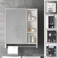 [kline]Space Aluminum Bathroom Mirror Cabinet Wall Mounted Toilet Mirror Box Toilet Bathroom Mirror With Storage Shelf Dressing Storage