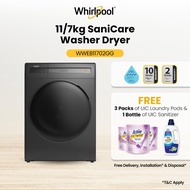 Whirlpool WWEB11702GG SaniCare 11/7kg Washer-Dryer with 2 Years Warranty