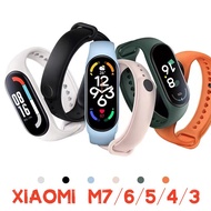 Xiaomi Mi Band 7 6 5 4 3 สาย สายนาฬิกา นาฬิกากีฬาซิลิโคน Miband สายนาฬิกา ซิลิโคน กันน้ำ สายน  mi band 3/4/5/6/7 นุ่มสายรัดข้อมือ