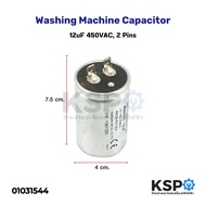 Washing Machine Capacitor, SH-DPX, 12uF 450VAC, 2 Pins, Washing Machine Spare Part
