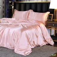 【VLK床上用品】正品真絲四件套100%雙面桑蠶絲綢緞純色絲滑床單被套床笠夏季床品