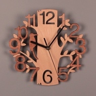 Wall Clock 9" Rustic Farmhouse Wooden Design Aesthetic Silent Clock Analog Battery Operated Digital 