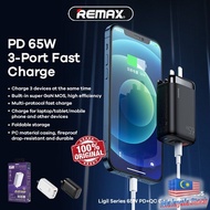 Original Remax 65W GaN Fast Charger USB PD Charger Quick Charge 4.0 3.0 For Phone Laptop Tablet Macbook Pro Xiaomi Samsung Huawei RP-U55