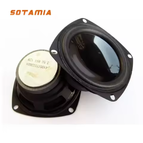 SOTAMIA 2Pcs 3 Inch Full Range loudspeaker 3.5 Ohm 12W Pot Bottom Paper Cone Foam Edge Speaker 2.1 S