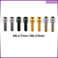 [WhweightMY] Titanium Bike Handlebar Stem Screws M6 Replacement Accessory Stem