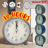 Quartz Analog Clock Mini Round Clock Mini Bed Alarm Clock /Jam Loceng Bulat Quartz