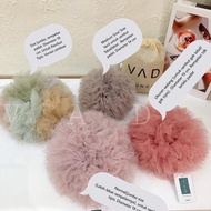 YG4 Scrunchie Cepol Ikat Rambut Wanita Bahan Soft Tille Tulle Premium Ukuran Sedang Anti Pusing Vad 