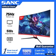 【SANC】32 inch Curved Monitor 75Hz 5Ms Monitor/Gaming Monitor/1920x1080 FHD/Free-Sync/Monitor of PC/D