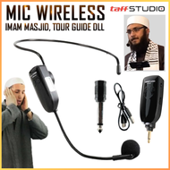 COD KIRIM CEPAT TaffSTUDIO Wireless Microphone 2.4GHz Headset with Transmitter / Mic mik Bando Imam