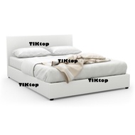 PVC Bed All White Bed Katil Putih Queen Size Divan Bed