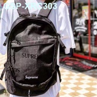 SUPREMEˉ Supreme Backpack (SS19) School Season Full Printed LOGO Sports Travel Backpack Student Scho