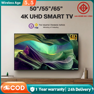 ทีวี 50 นิ้ว สมาร์ททีวี Smarttv 4K WiFi HDR+ Android 12.0 ทีวี 43 นิ้ว ทีวี 50 นิ้ว Smart TV โทรทัศน์ HDMI/VGA/DP รับประกัน 3 ปี