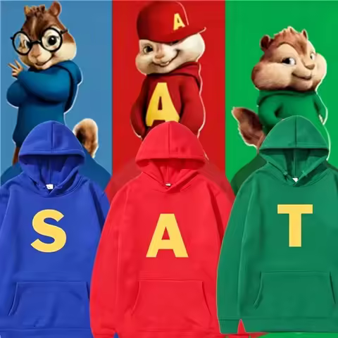 Alvin and the Chipmunks - Shrek Quil Hoodie - Men's and Women's Fashion Round-neck Sweatshirt - Opti