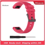 ChicAcces 22mm Replacement Silicone Watch Strap Band for Garmin Fenix 6X 5 Forerunner 945