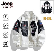 JEEP SPIRIT Leather jacket, men's and women's  jacket motorcycle